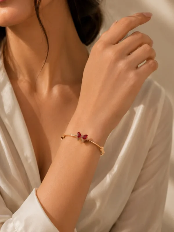 Crimson Butterfly Bracelet