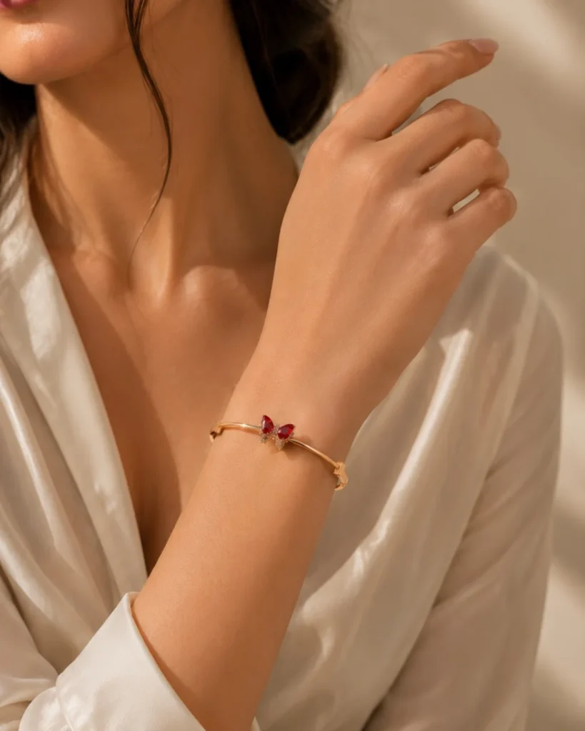 Crimson Butterfly Bracelet