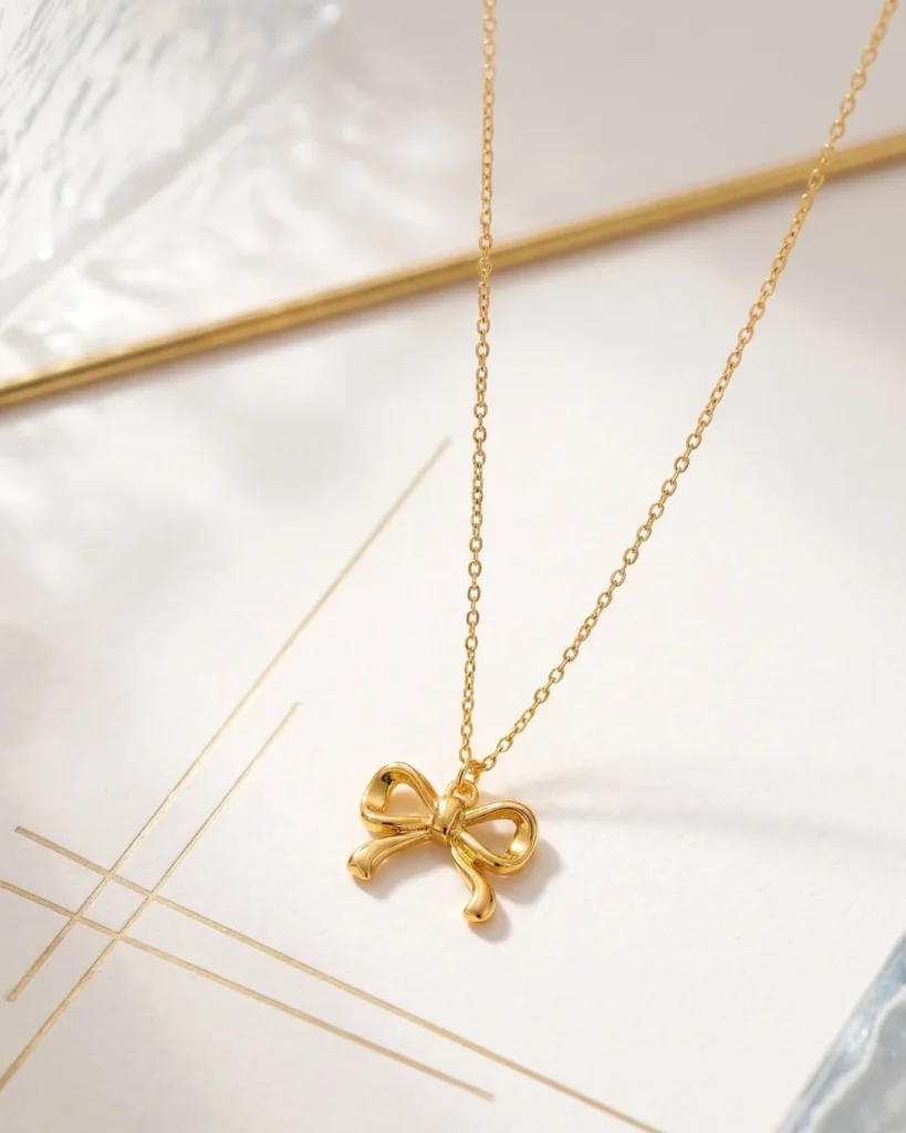 Golden Ribbon Necklace
