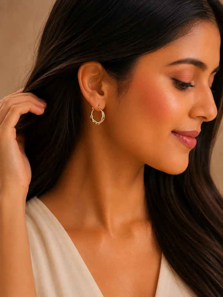 Golden Twist Hoops