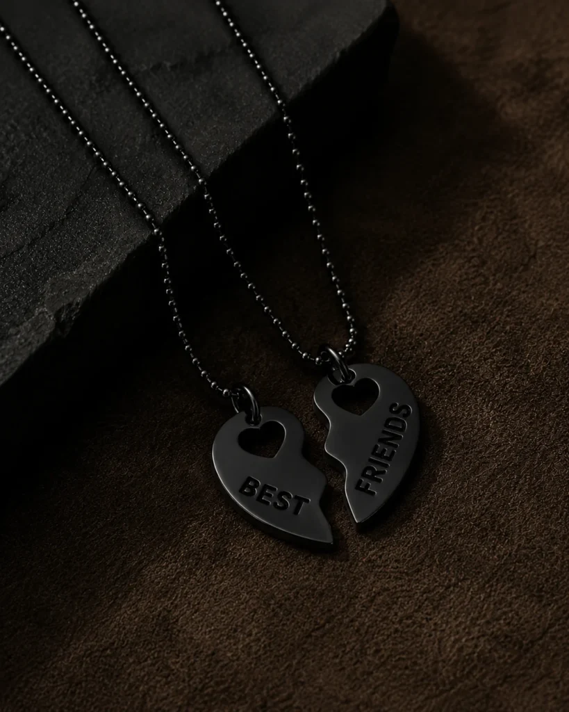 Best Friends Heart Necklace Set