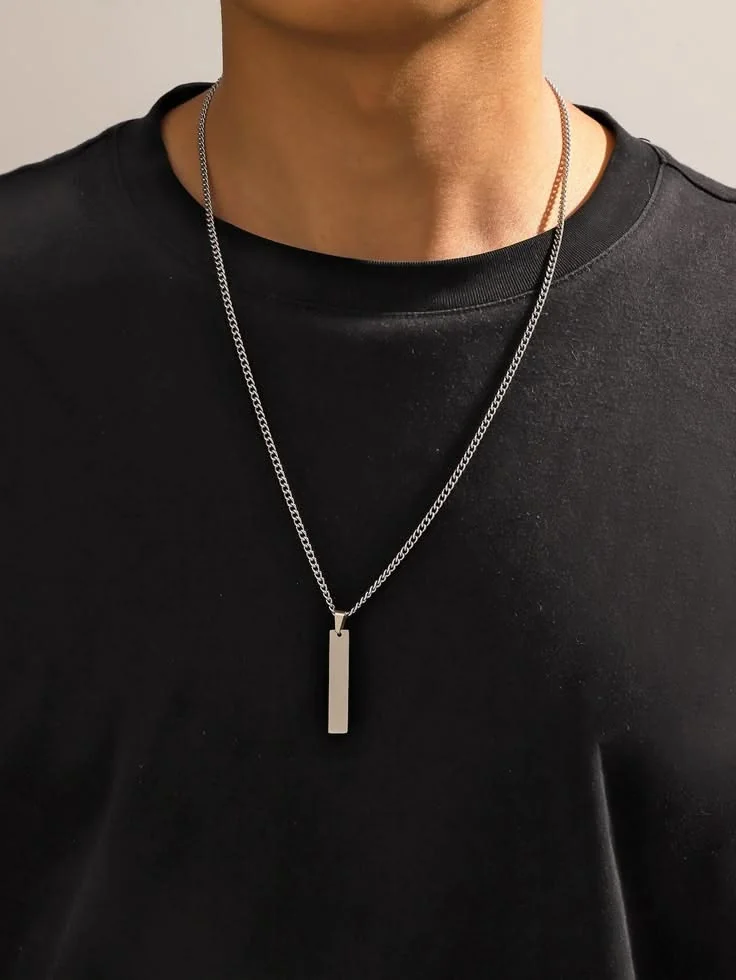 Minimal Bar Pendant Necklace