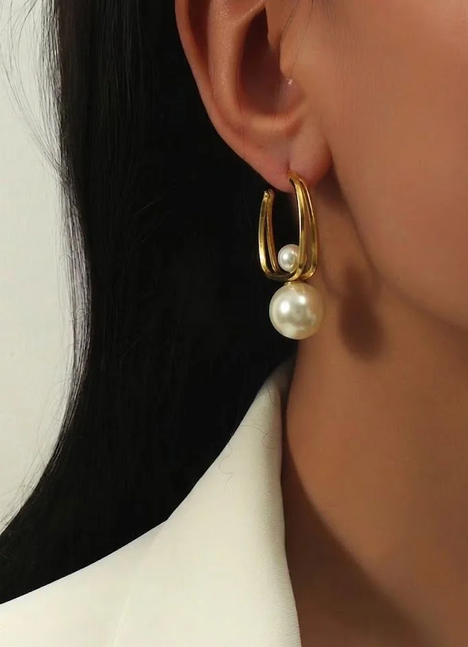 Pearl Harmony Hoops