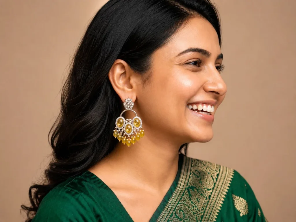 Sunlit Citrine Chandbali