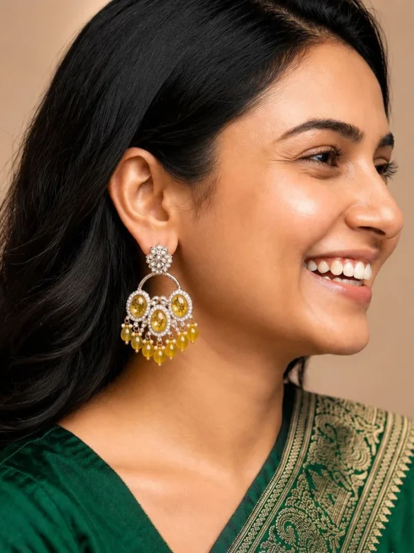 Sunlit Citrine Chandbali