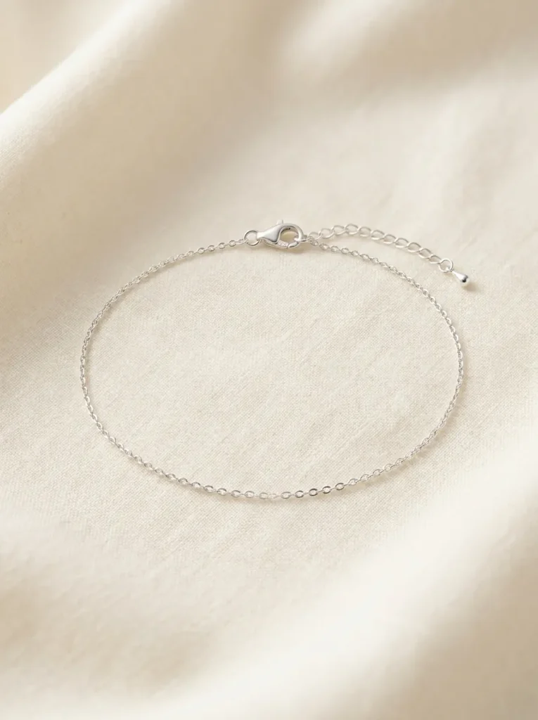 Minimal Silver Anklet