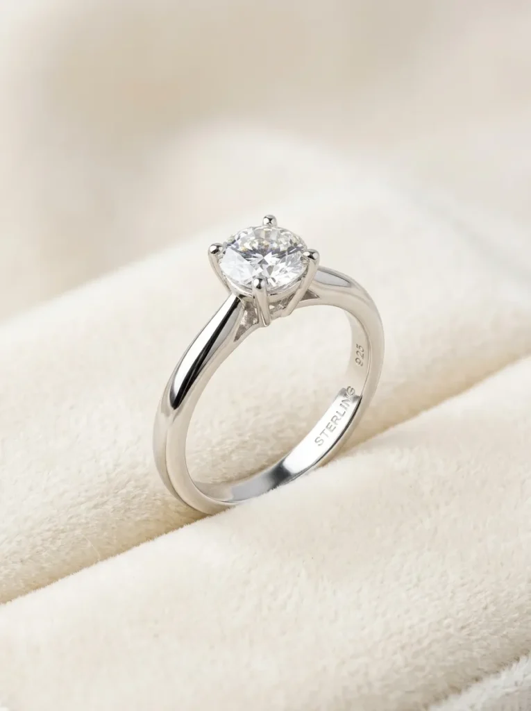 Sterling Silver Solitaire Ring